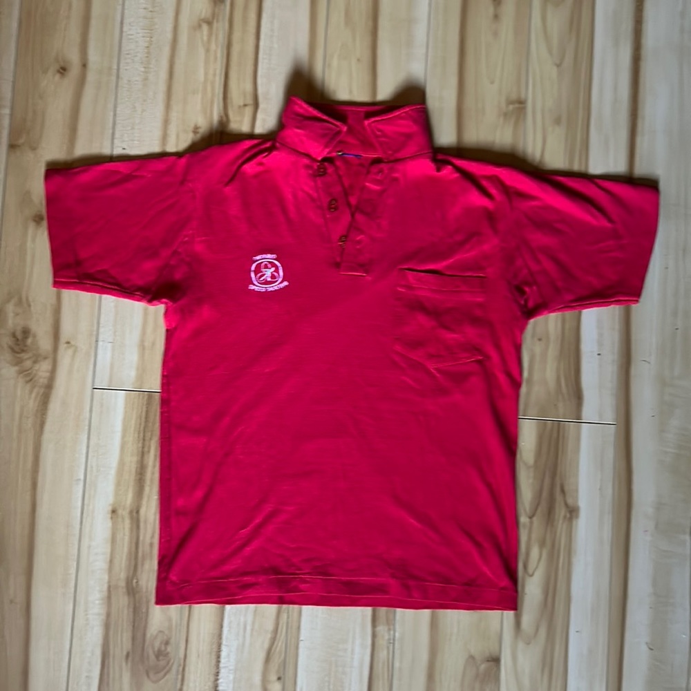 Vintage 1990s Ontario Speed Skating polo shirt.
